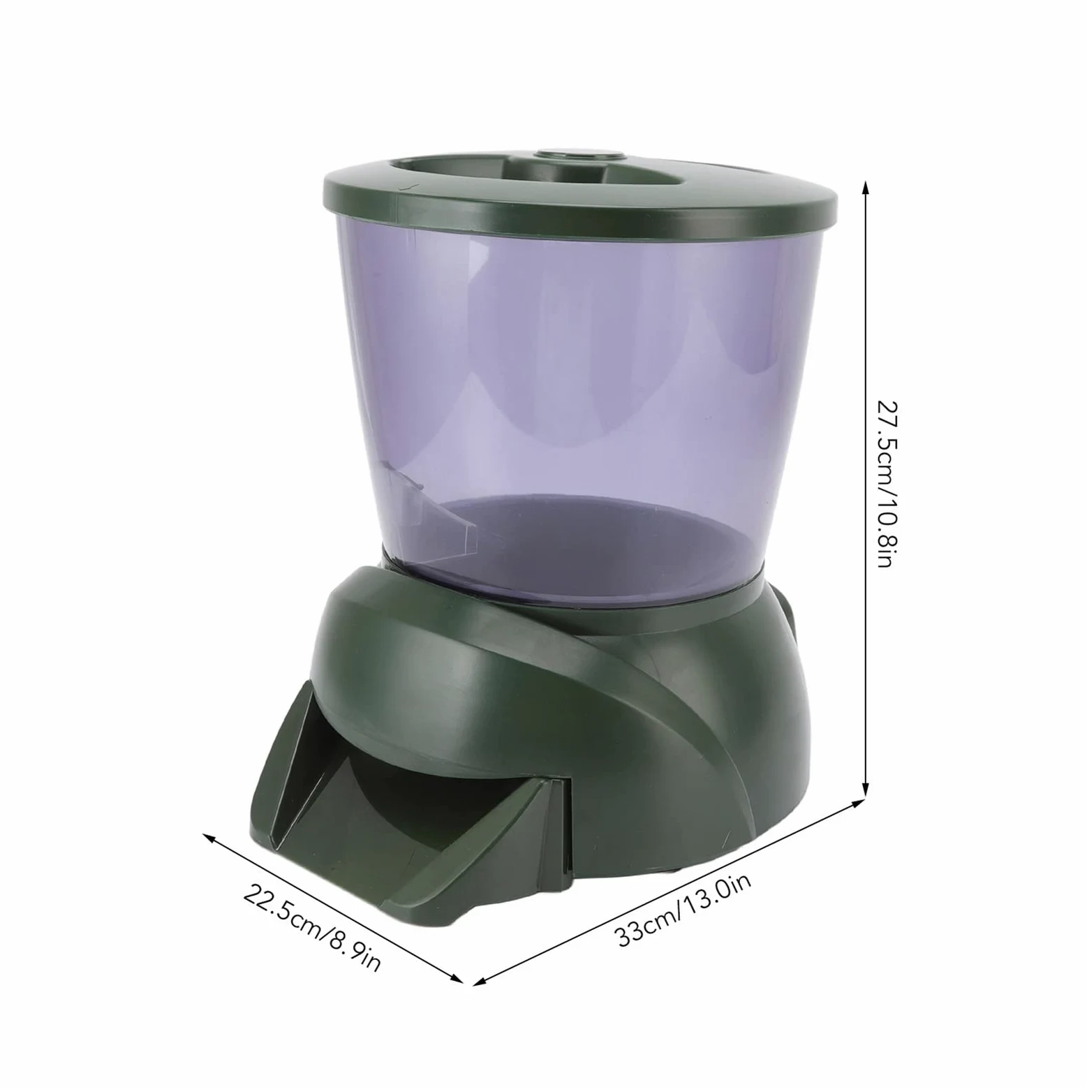 Alimentador Automático de Peces, Pantalla LCD de 4,25 L, Temporizador Programable con Porciones Ajustables para Pecera, Estanque y Acuario