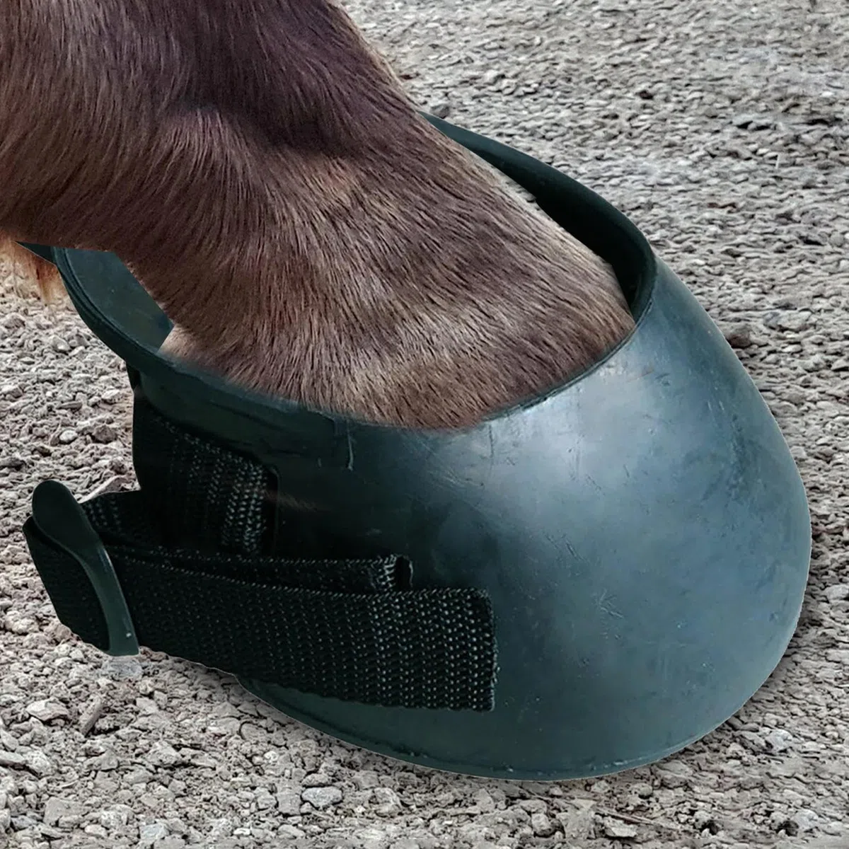 Botas para Pezuñas de Caballo Antideslizantes de Goma con Correa Ajustable