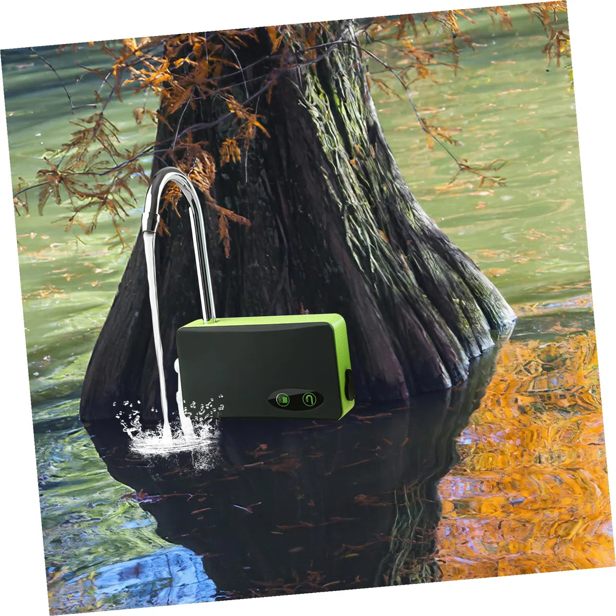 Abaodam Bomba De Oxigenación Portátil para Pesca Absorbe Agua y Mezcla Cebos Recargable y Silenciosa para Acuarios y Actividades Al Aire Verde