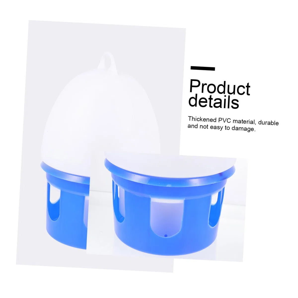 Bebedero Automático para Palomas y Pájaros, Recipiente Azul Redondo | Pvc Desmontable, Fácil de Limpiar, Formato Portátil, para Palomas y Loros
