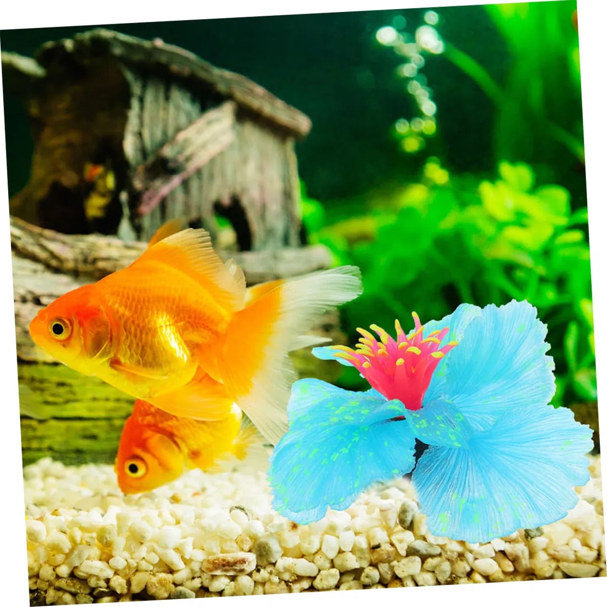Happyyami 4piezas Decoración De Acuario Artificial Resistente Accesorios De Planta para Peceras Decoración De Acuarios para Hogar y Escritorio