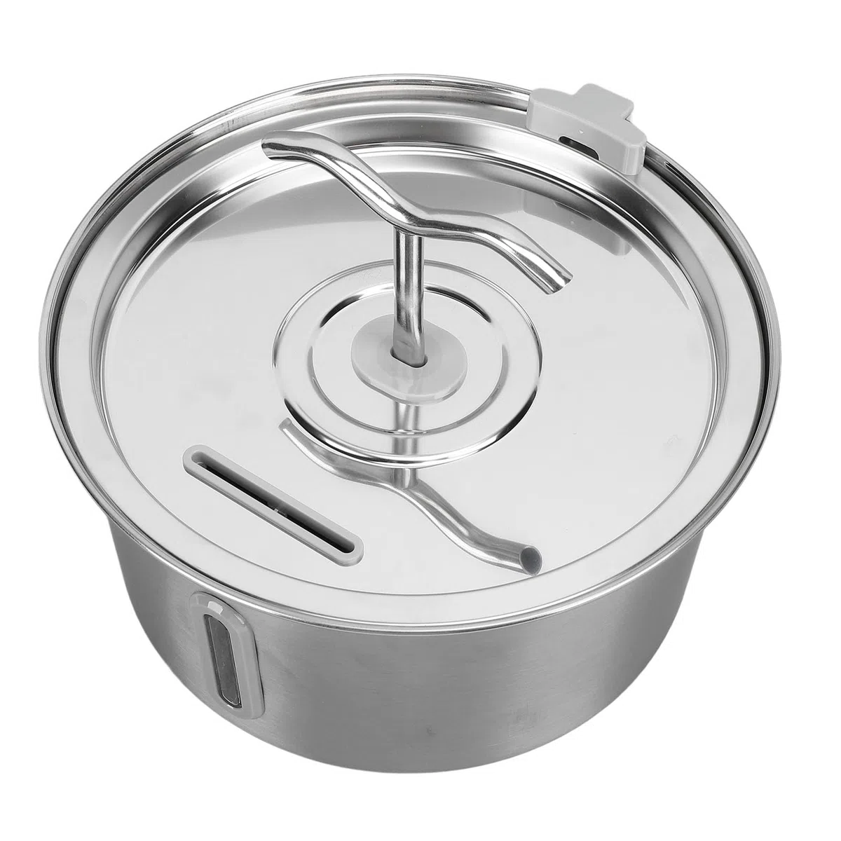 Pongnas Fuente de Agua para Gatos de Acero Inoxidable, Fuente Automática para Mascotas de 3,2 L, Bomba Silenciosa para Gatos, Perros con Diseño de Doble Boquilla, Filtrada, Fácil de