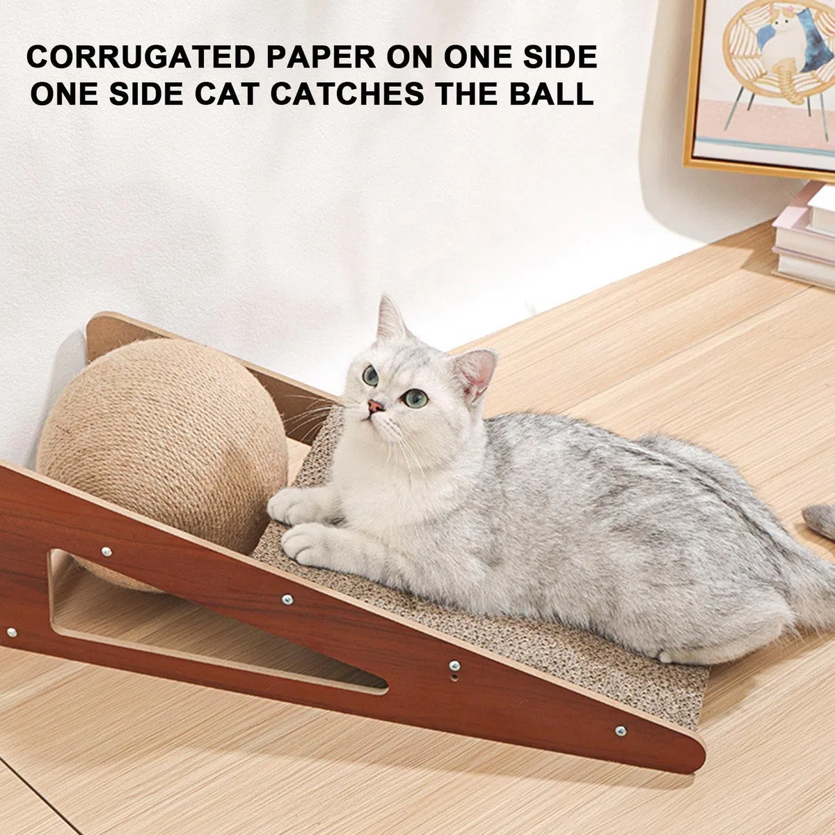 3 Almohadillas para rascar Gatos,Rascador para cartón | Pelota para rascar sisal Natural, cartón para rascar Gatos para Gatos pequeños y medianos