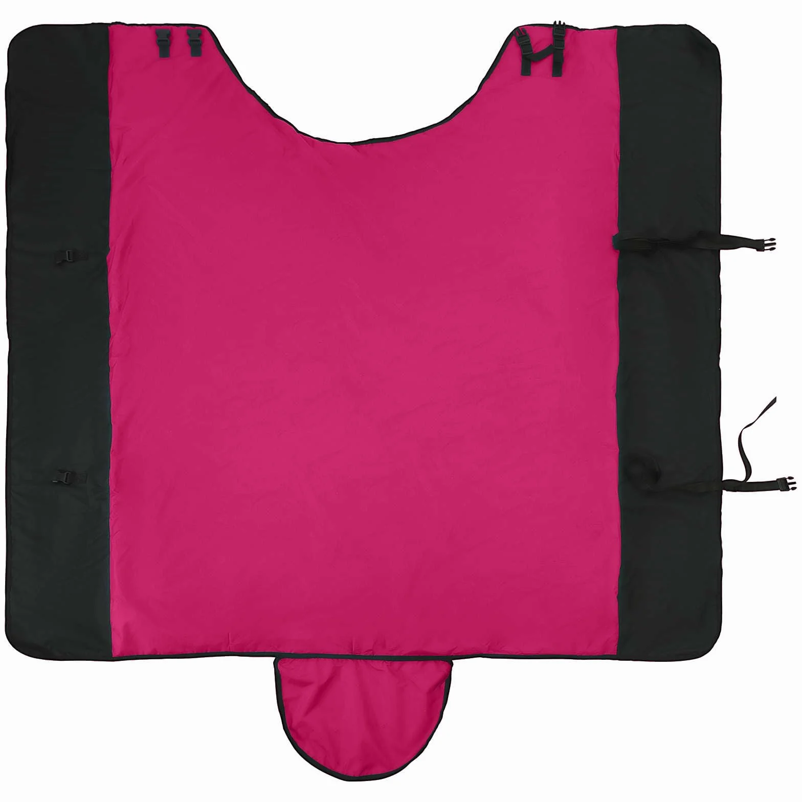 Manta para caballo rosa y negro, 75 cm, poliéster, impermeable, transpirable, resistente al viento, para establo, pasto, exterior, transición, invierno, verano, protección