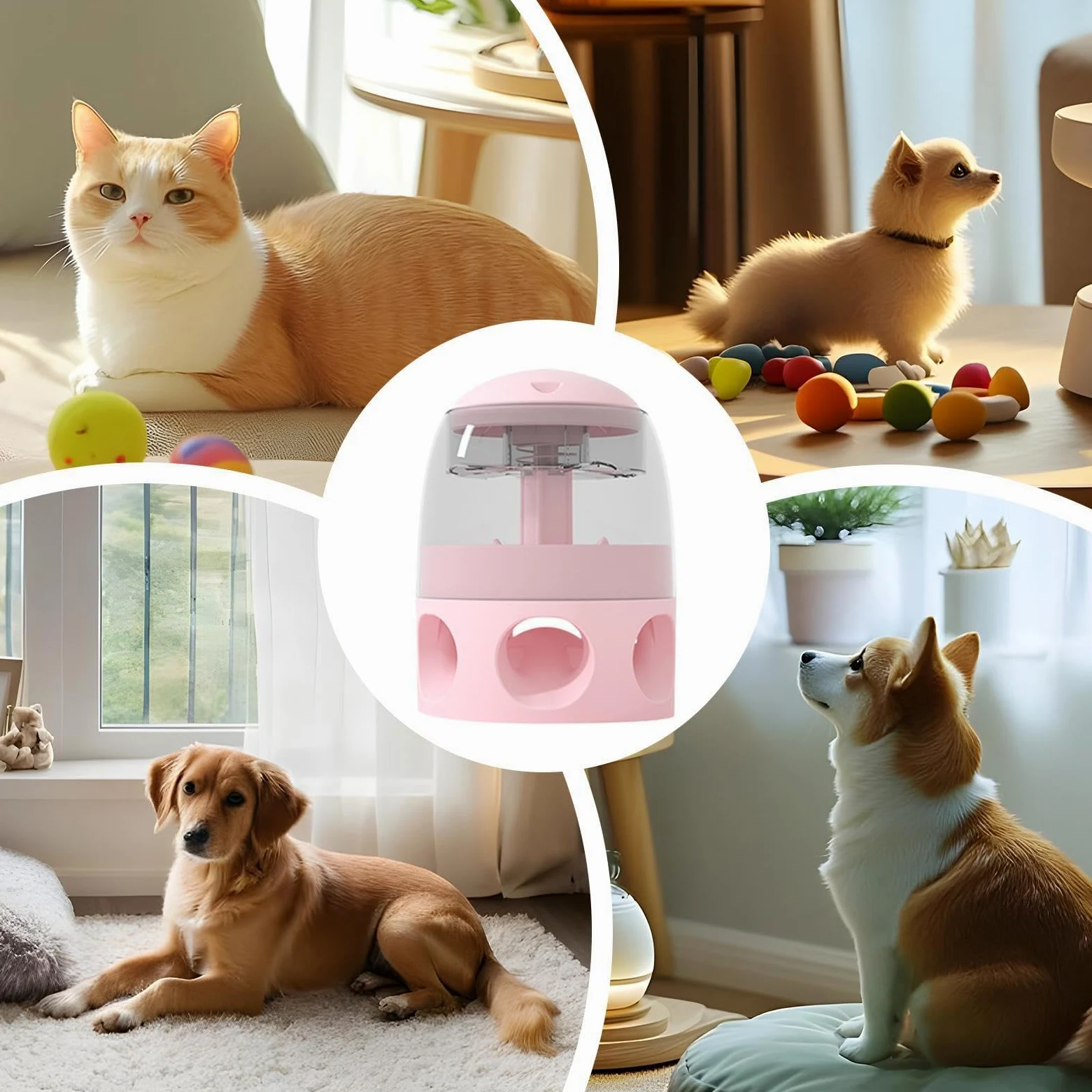 para Perros, dispensador de , dispensador Interactivo | alimentador Lento, Lento, dispensador de Bolas, dispensador de , para Todas Las Razas