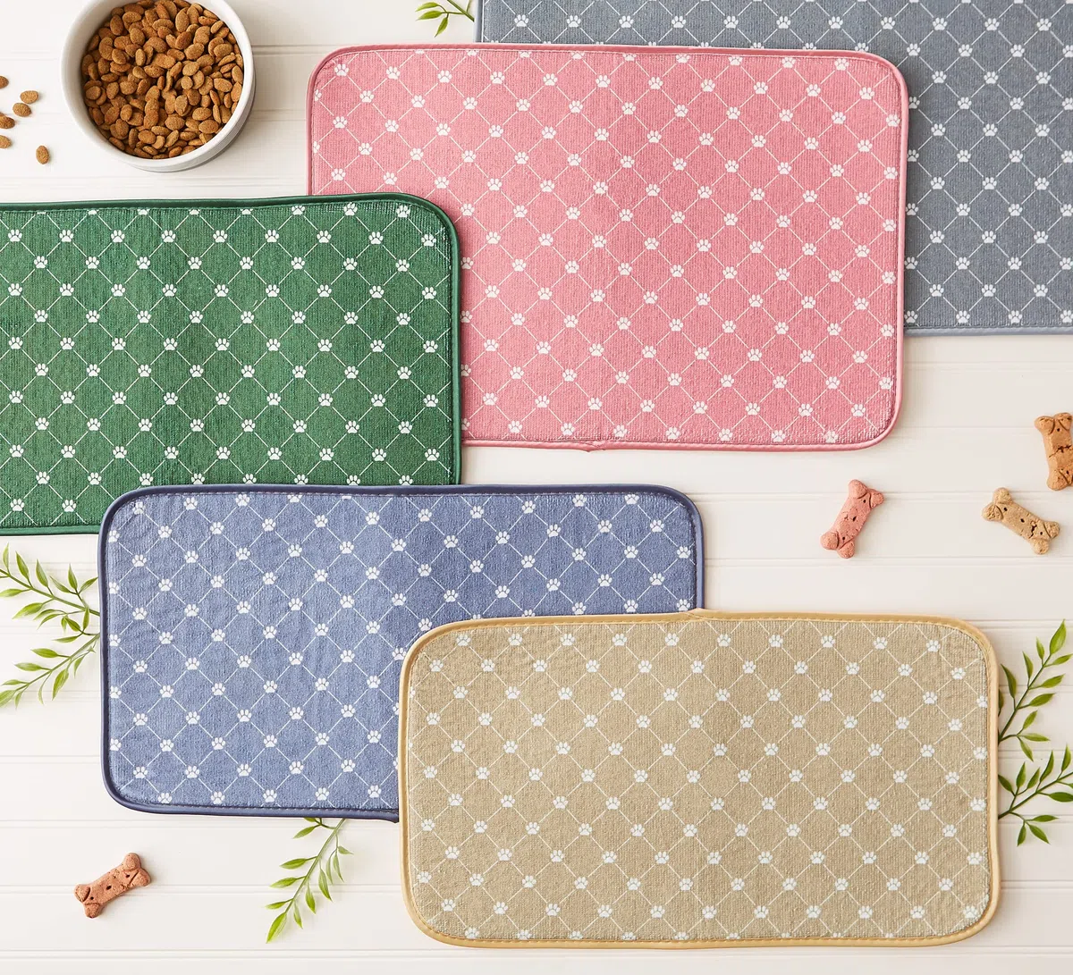 Bone Dry Tapete para Mascotas Lavable a máquina, Ultra Absorbente, 10 x 18 Pulgadas, Estampado de Enrejado Gris