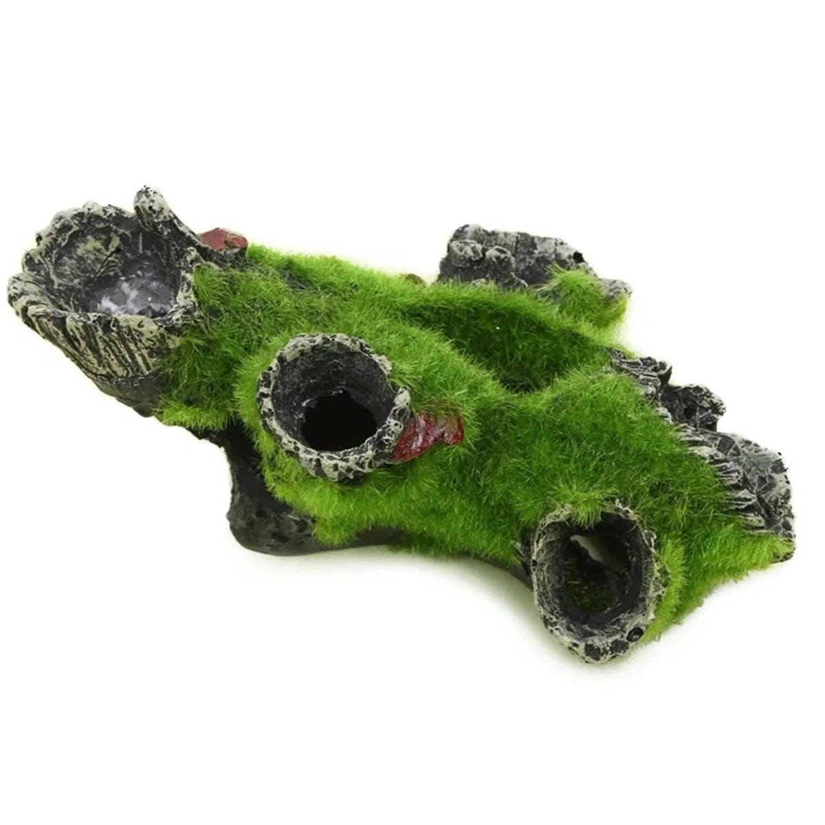 Vista de la montaña del Acuario, Decoración de Resina for Tronco de árbol de Acuario, Cueva for esconder camarones y Peces, Gris, 16x10x7cm