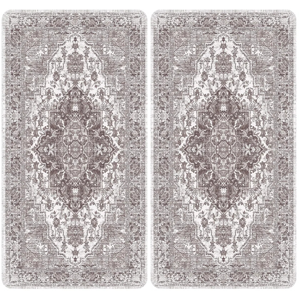 nunubaby Almohadillas lavables para orina para perros, elegantes, antideslizantes y a prueba de fugas, almohadillas reutilizables para orinar para perros para jaulas y suelos. (marrón/geo, 24 x 48