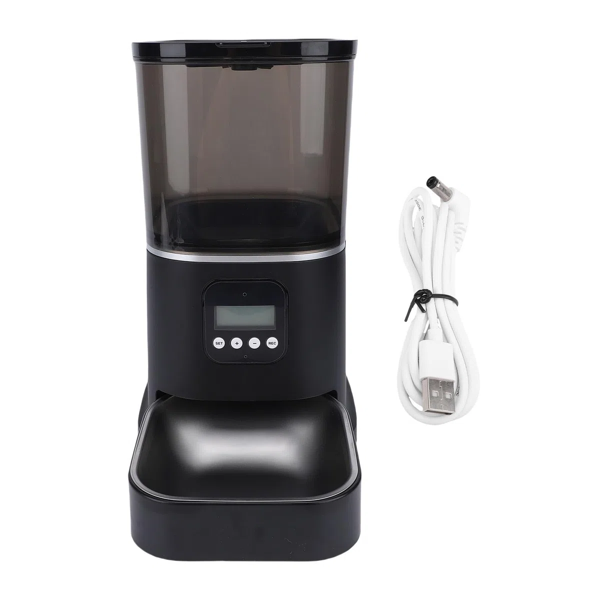 HEEPDD Alimentador Automático para Mascotas, Comederos Automáticos de Acero Inoxidable de Grado con Fuente de Alimentación Dual para Dueños de Gatos Ocupados y Uso en Interiores, Alimentador para