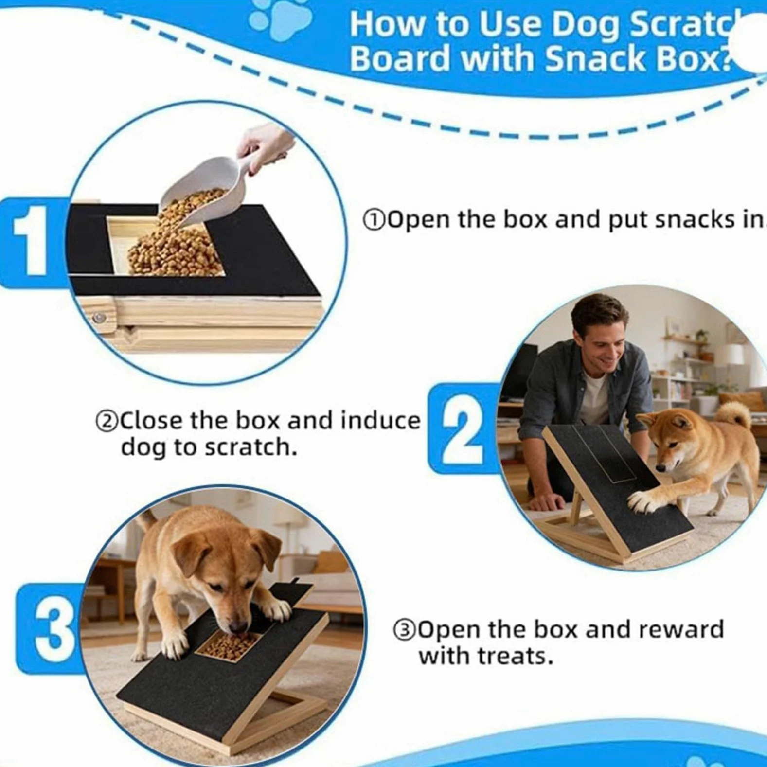 Almohadilla Rascadora para Perros con Lento de de | Alimentador para Recorte de Almohadillas Protección para Muebles, Alfombras y Suelo en Interiores