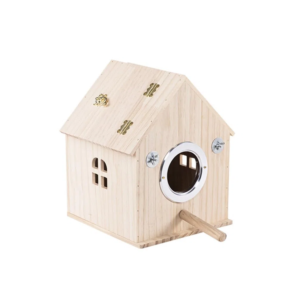 Caja de cría de loros, nido de pájaros colgante, jaula de pájaros, caja de apareamiento de madera para periquitos, cacatúas, periquitos