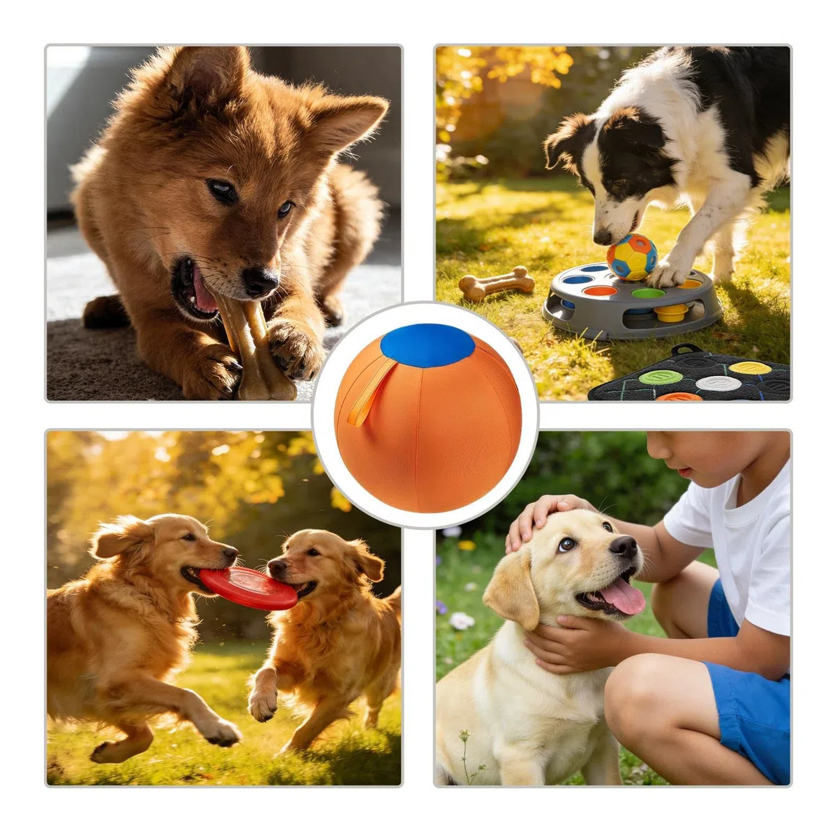 Pelotas para perros destructores Juguete Inflable Gigante de 45 cm | Pelotas para Perros para Llevar y Traer Para ejercicio, buscar, jugar, enriquecimiento, cachorros,
