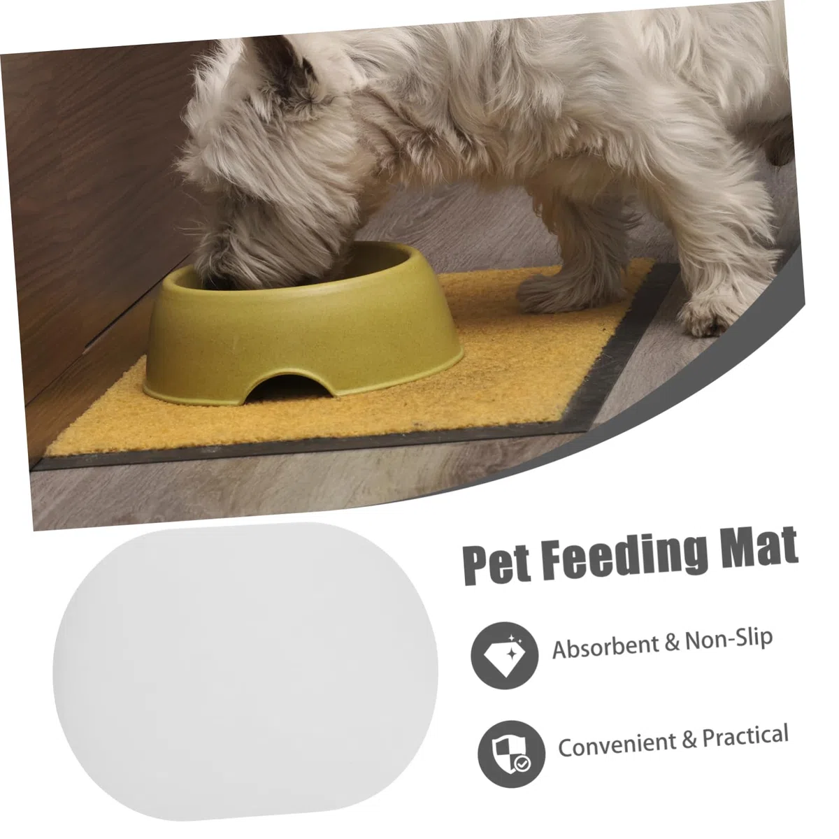 POPETPOP 5 Alfombrillas Absorbentes Reutilizables para Cuencos De Agua De Perros Y Gatos.