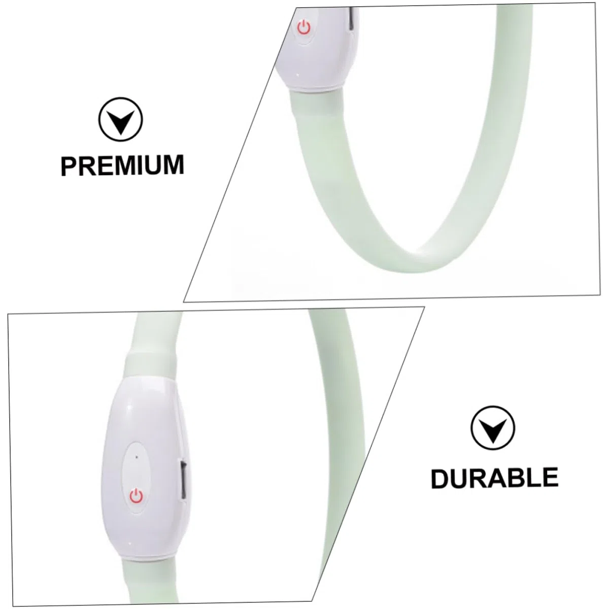 POPETPOP 2juegos Collar Led para Perros y Resistente Carga USB Collar Brillante para Mascotas para Paseos Nocturnos