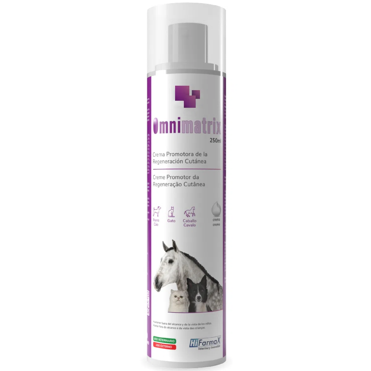 Omnimatrix Hifarmax - Crema Cicatrizante para Perros, Gatos y Caballos | Antiinflamatorios para Perros y Otras Mascotas, Ideal para la Cicatrización de Heridas | Tubo de 250ml