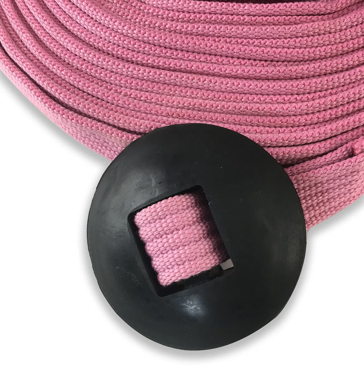 24 de soporte de algodón Web Lunge línea con tornillo tapa y tope de goma, color por Southwestern Equine, Rosado