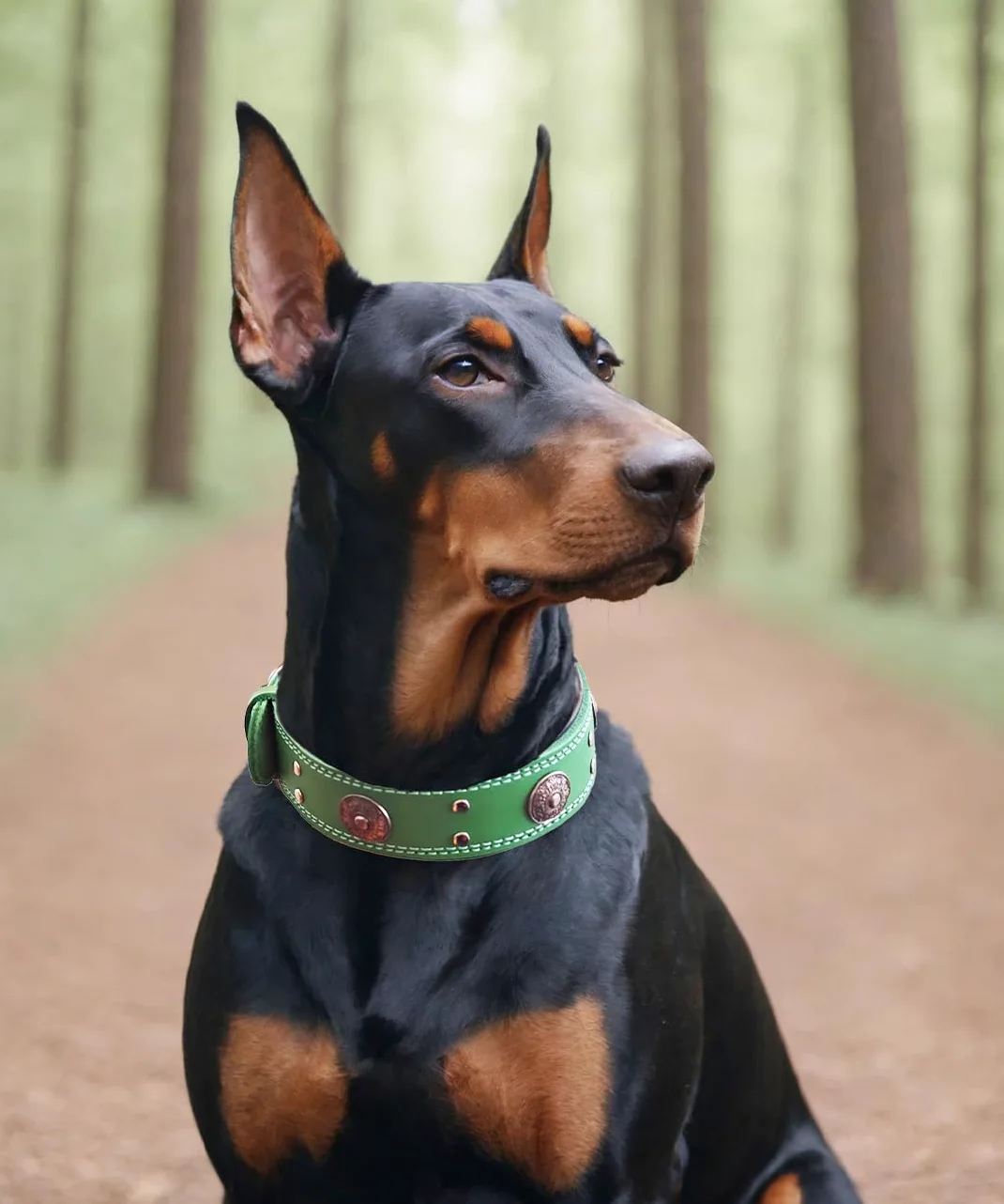 Collar de Perro de Piel, Collar de Piel auténtico Robusto de 5 cm de Ancho, Fabricado a Mano, Suave y Lujoso, una excelente opción llamativa para Razas de Perros Medianas y Grandes, marrón Talla L
