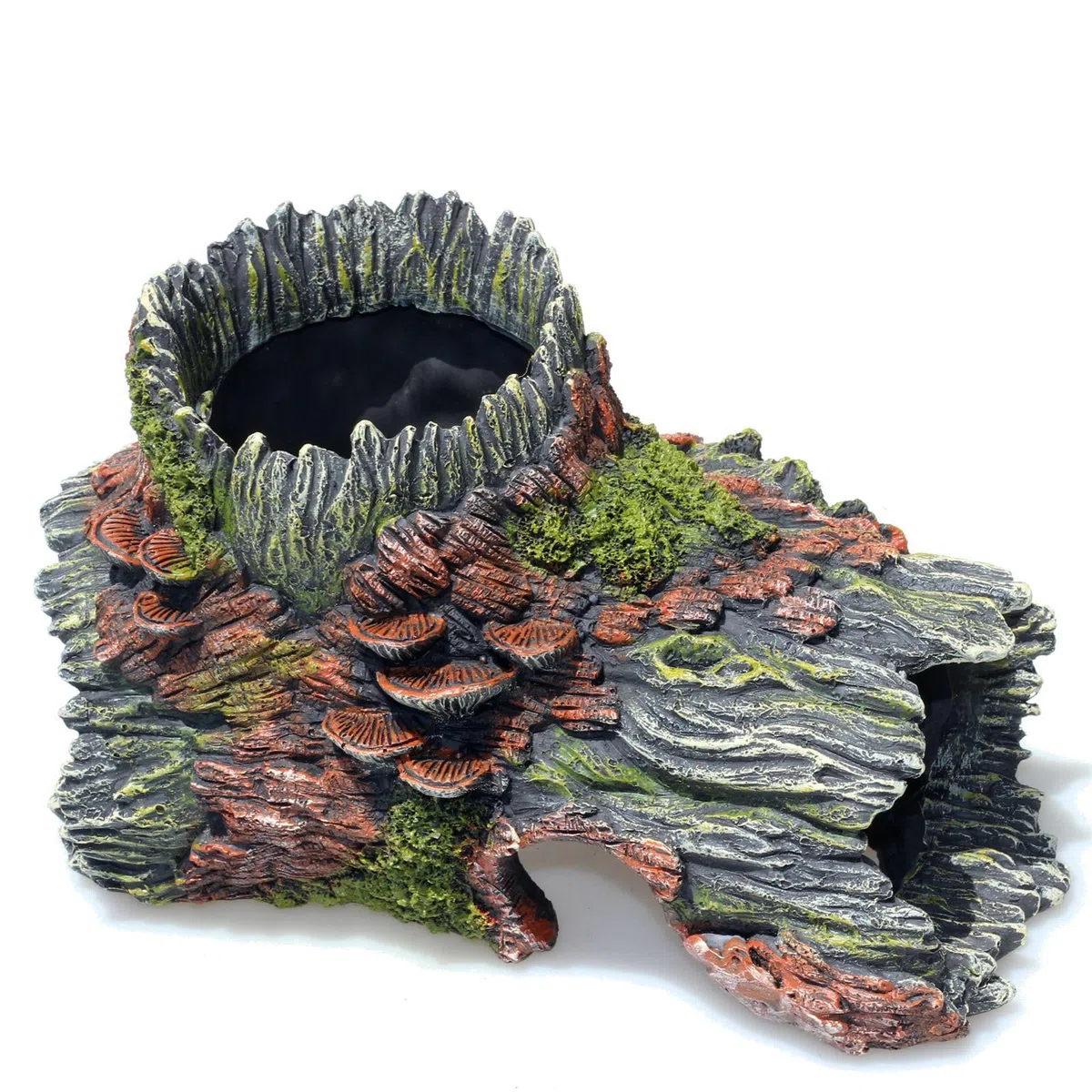 Decoración de Acuario, Tronco, Capa de Roca y escondite de Cueva, Paisaje de pecera, decoración de Acuario, Accesorios de Acuario, Refugio para Peces y camarones, escondite, tamaño 9.44x6.1x5.51