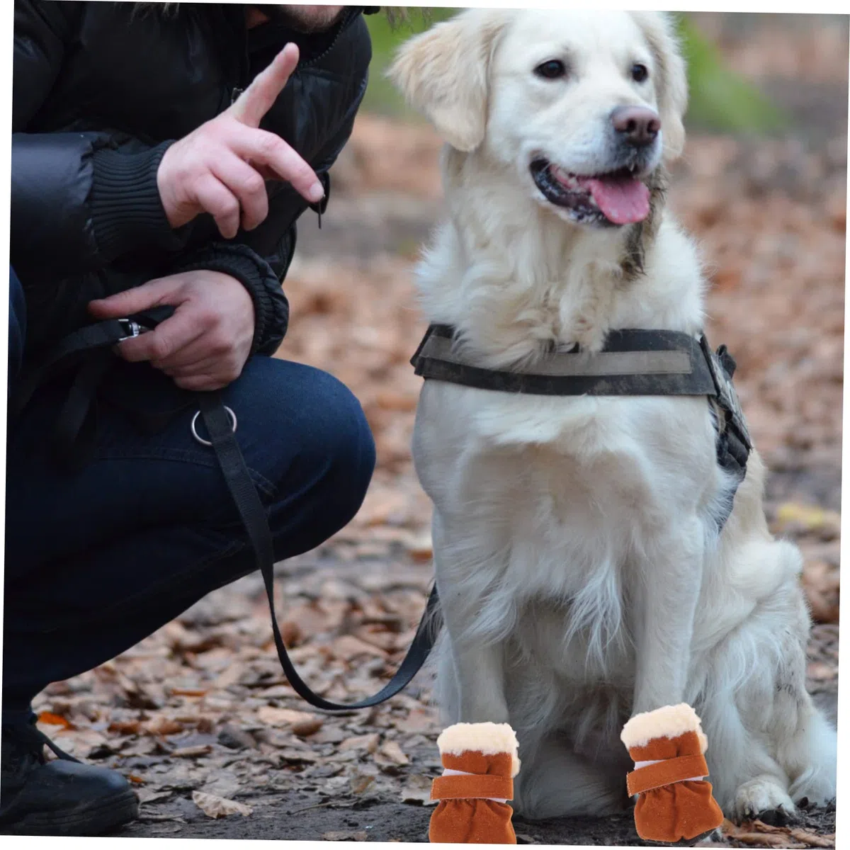 YARNOW 4 Piezas Fundas Cálidas para Pies De Perros Botas Protectoras para Perros Medianos Botas De Invierno para Pequeños para Caminatas Nieve y Hielo Suministros para Mascotas