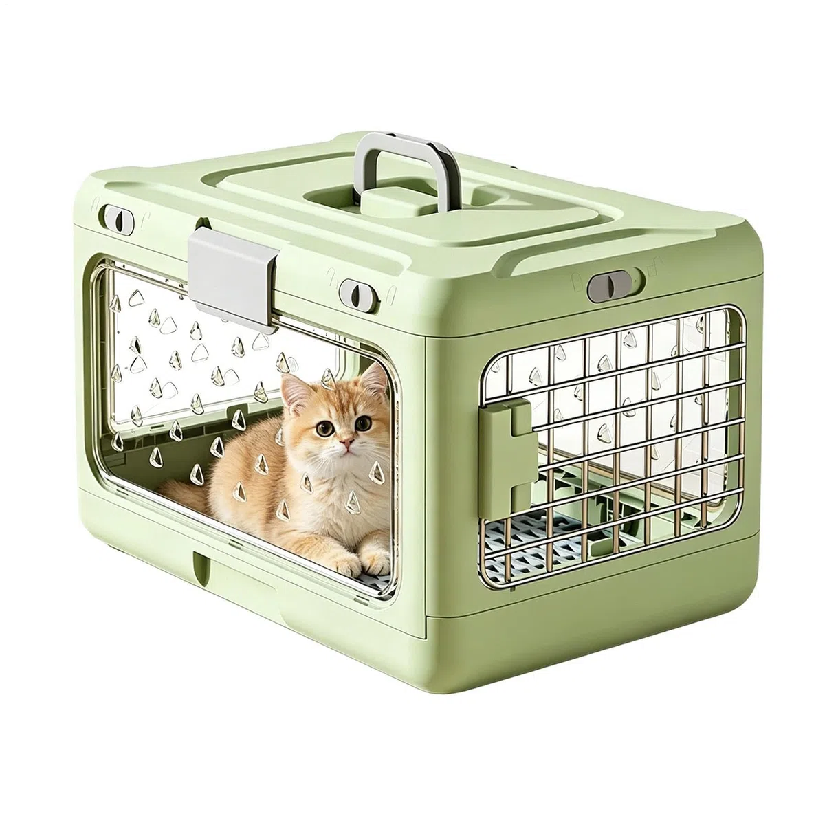 Transportín para Gatos Transportadora Transpirable para Mascotas | Transportín Rígido de Perros Para Mascotas Pequeñas O Medianas, Cachorros Y , Salidas, Camping, Paseos, Viajes Por Carretera