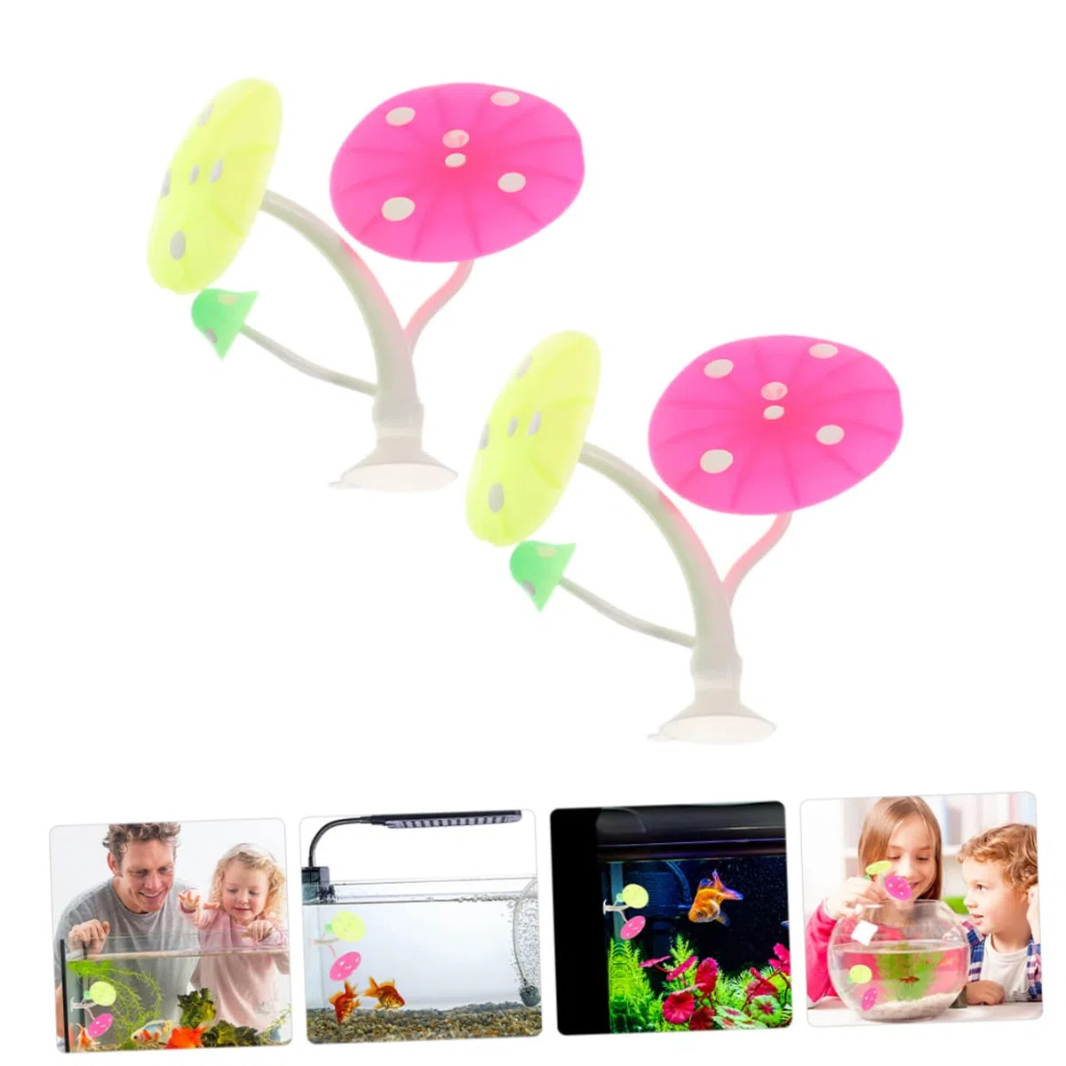 BESPORTBLE 4 Juegos Cama De Descanso del Acuario Tanques Alimentador Acuario De Camarones Decoración De Pecera Decoraciones De Acuario Calentador Alimento Aire Gel De Sílice 2 Piezas * 4