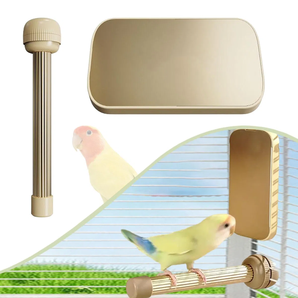 Percha Calefactada para Pájaros, Cómoda Percha para Loros, Pinzones Y Periquitos, Ideal para El Invierno.