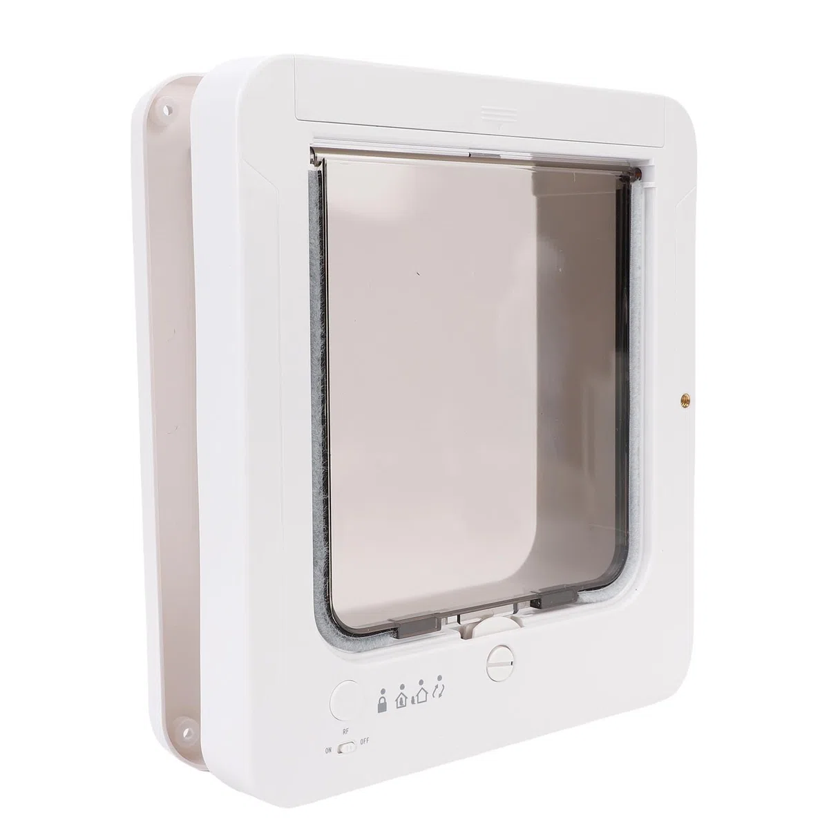 ASHATA Puerta Inteligente para Gatos para Interior y Exterior, Puerta para Mascotas con Detección Automática con Collar Activado, Fácil Instalación, para el Hogar