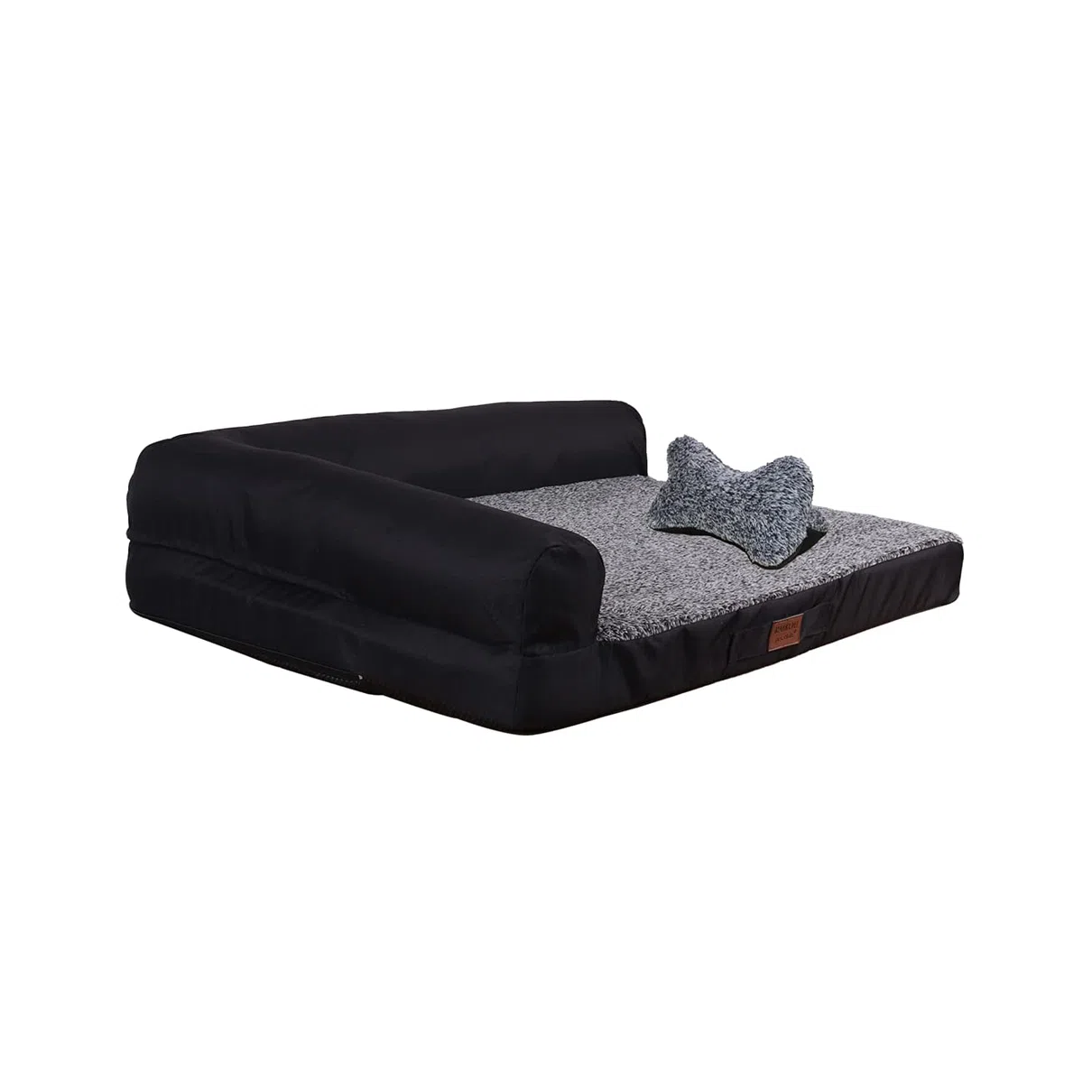RAIKOU Cama Ortopédica para Perros Grandes,Sofá para Perros,Cama para Mascotas,Cama para Perro de Espuma viscoelástica,Desmontable y Lavable(Gris Mezclado,100 * 80cm)
