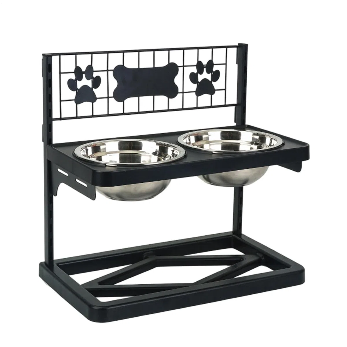 sobrealzado para perros grandes Base Antideslizante Comida Seca Y Húmeda | Soporte Para Perros Con Cuencos De Acero Inoxidable Cocina, Balcón, Jardín Y Patio, Agua, Caldo Óseo Y Yogur