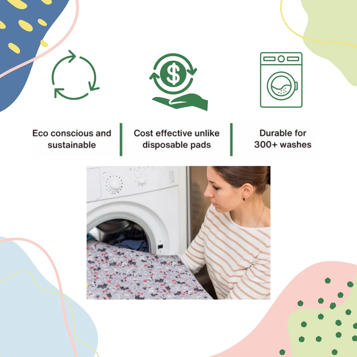 Caldwell's Pet Supply Co. Lavables, Dos Paquetes Potty Pad, Extra Grandes Cojines absorbentes Reutilizables para Puppy Potty Training, incontinencia, a Prueba de Agua, a Prueba de Fugas y Absorbente