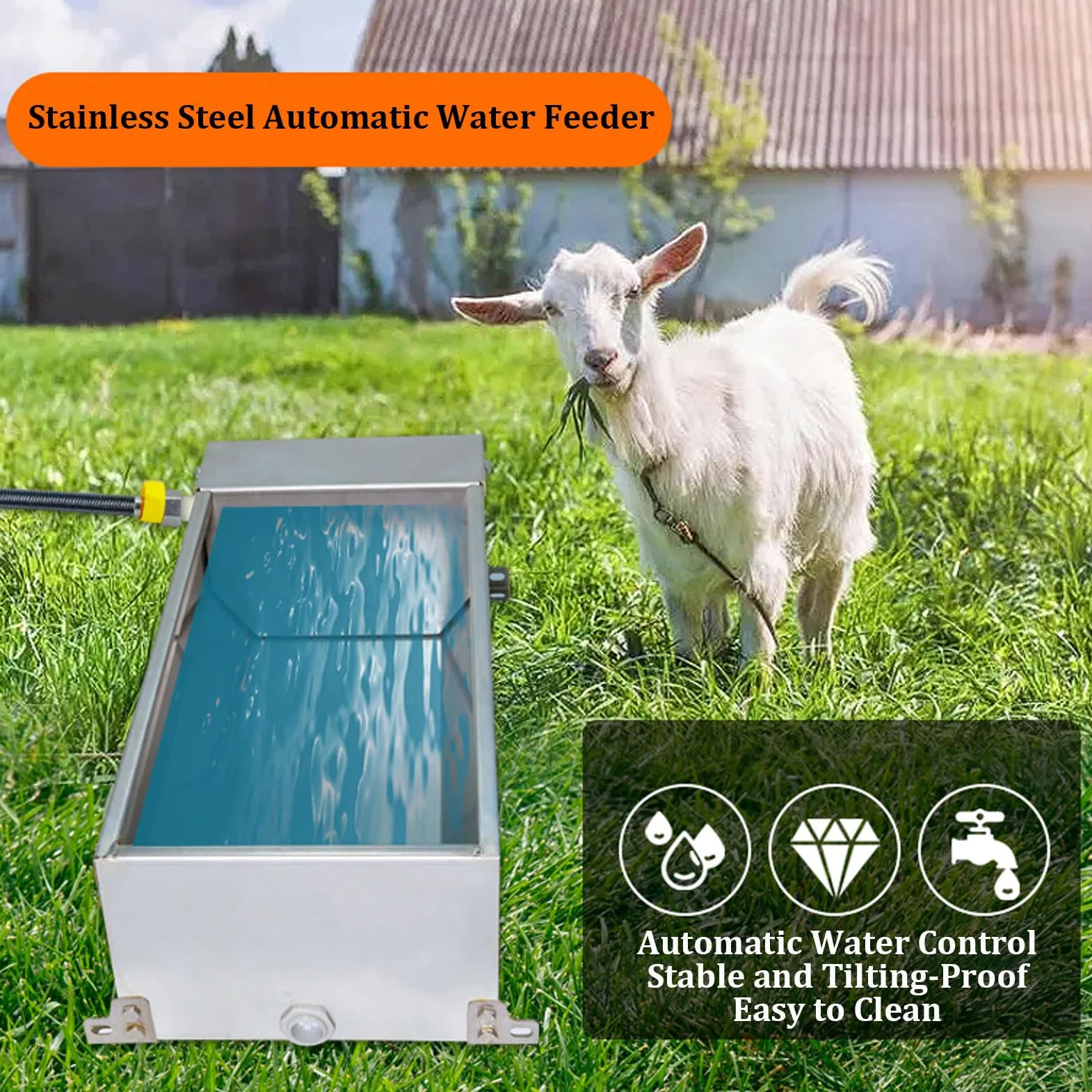 7,5 Litros Bebedero AutomáTico con VáLvula de Flotador,Bebedero AutomáTico para Ganado,DiseñO de InyeccióN AutomáTica de Agua,FáCil de Limpiar,para Caballos,Ovejas,Perros,Gallinas y Ganado Vacuno