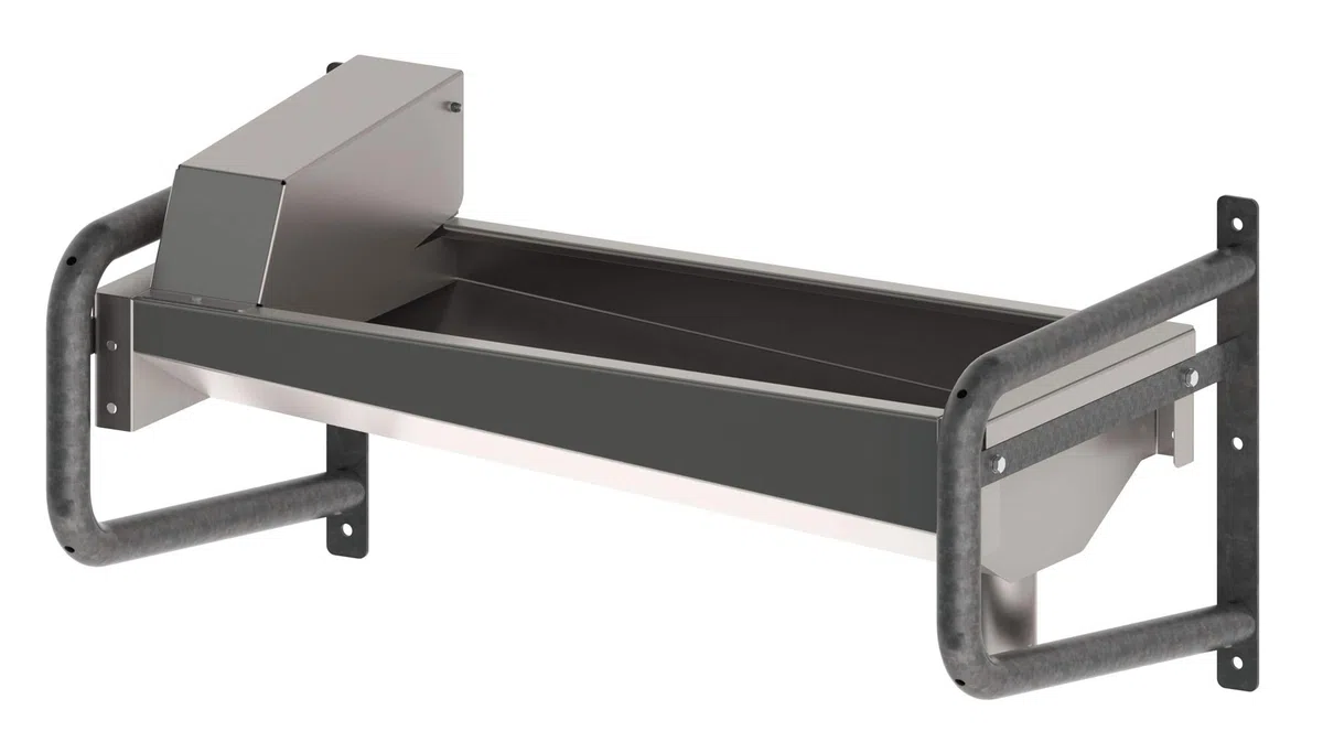 Kerbl Bebedero de Acero Inoxidable 100 cm con Base