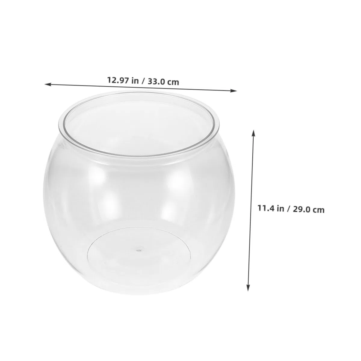 ibasenice Pecera Redonda de Pet Transparente para Escritorio Diseño Elegante, Acuario Compacto para Peces Betta y Mascotas Acuáticas Ahorro de Espacio y Vista Despejada