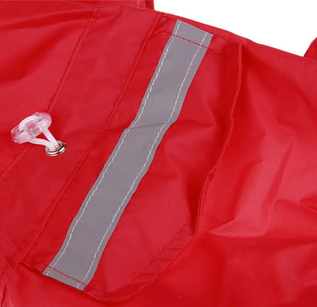 Chubasquero para Perros, Mono Impermeable for Mascotas, Gatos y Perros, con Capucha Reflectante, Ropa de Exterior for Cachorros, Chaqueta for pequeños, Suministros for(Red,L)