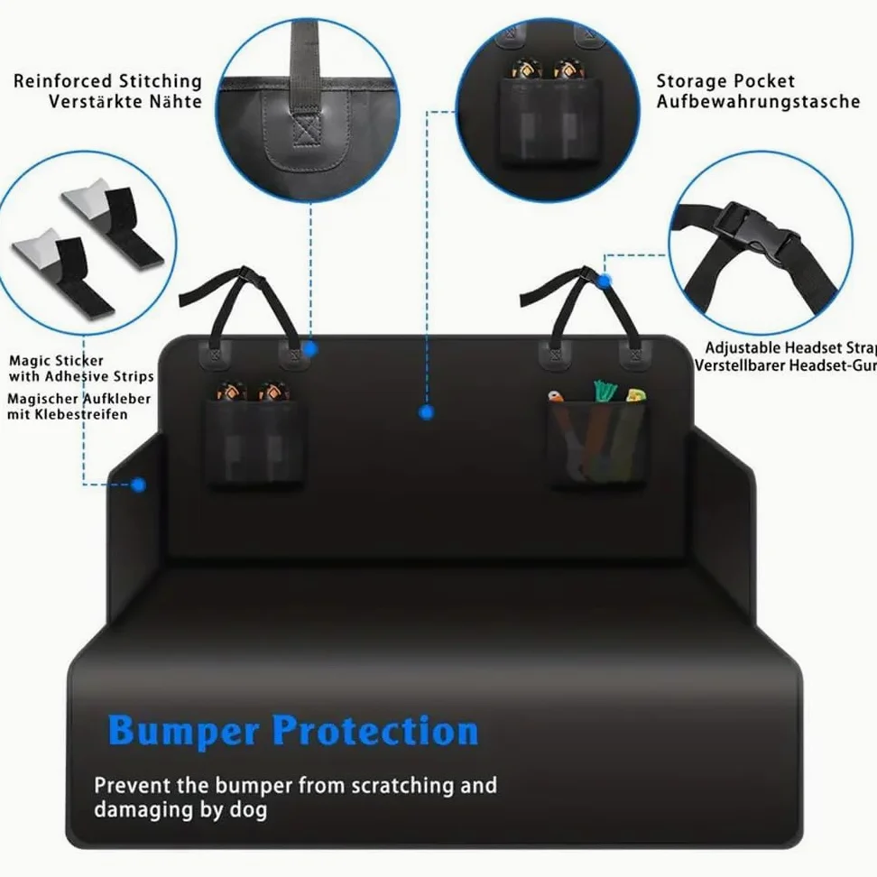 Funda Maletero Coche Perros para Peugeot Partner Expert Boxer Rcz Rifter Traveller, Protector De Maletero para Perros Cubierta Impermeable para Coche Antideslizante