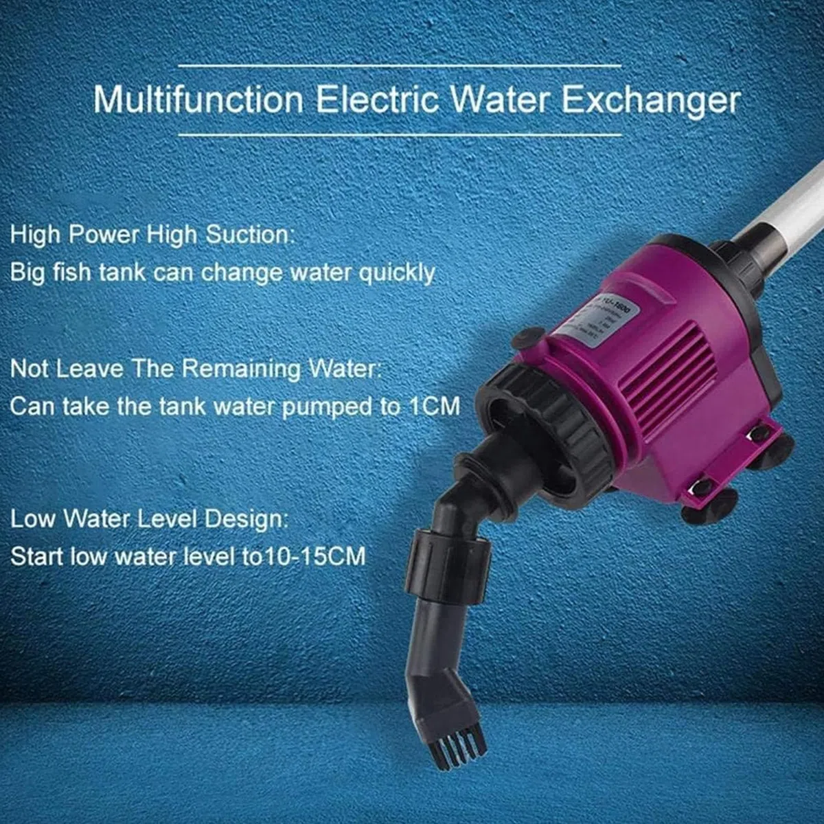 Aspiradora eléctrica para Limpiador de Grava de Acuario para peceras de Acuario, Filtro de Agua Kit de Limpieza para Cambiar Agua, Eliminar detritos, Lavar Arenas