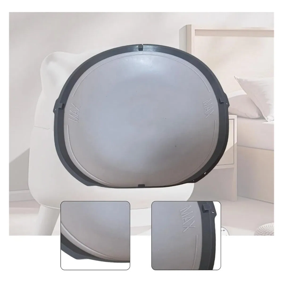 Compatible For Alfombrilla Silicona Caja Gatos Smart Toilet | Alfombrilla silicona, ajuste estable, repuesto gris, fácil limpieza