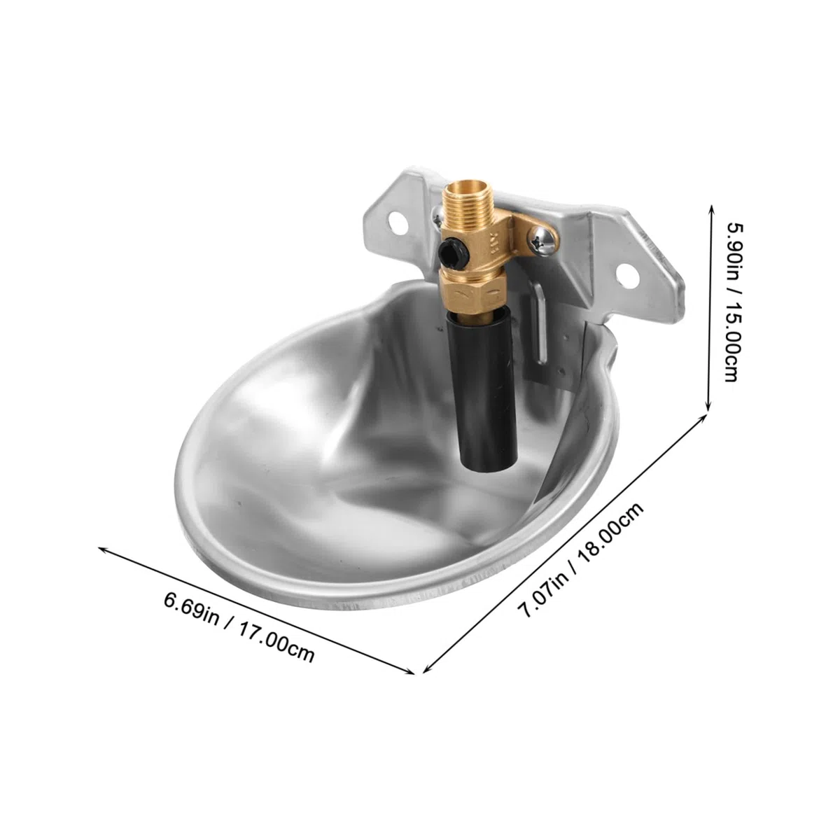 Dispensador Automático de Agua para Ganado y Vacas, Bebedero Exterior de Acero Inoxidable 304, Cuenco Grande para Ovejas y Cabras, Suministro Estable y Nivel Constante, Uso