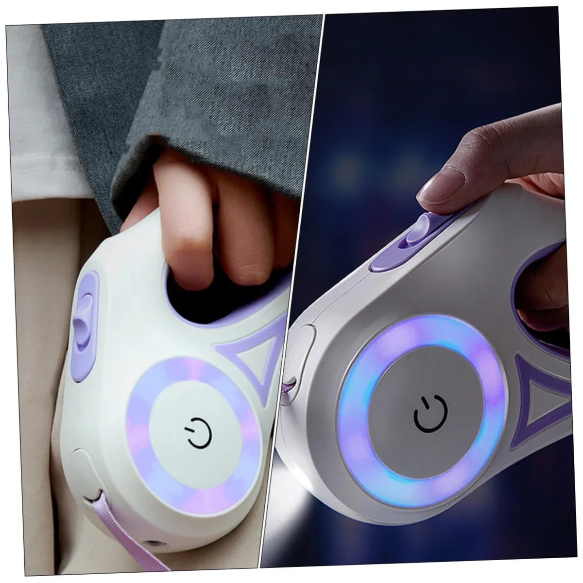 Correa Automática Retráctil para Perros Luz Led y Asa Antideslizante Cuerda Duradera y Resistente para Paseos y Entrenamientos Al Aire Metros