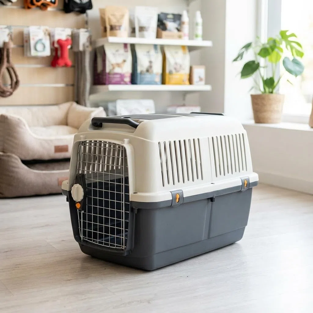 Suinga Transportin para Perro Grande 50x70x51 cm. Caja de Transporte de plástico para Perros y Gatos, Jaula de Transporte