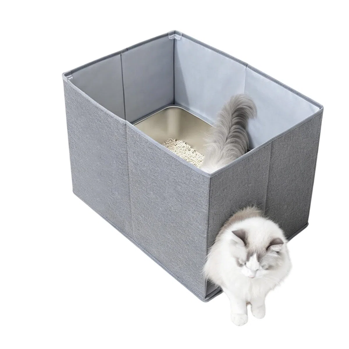 para Arenero de Gato Recinto Abierto con Laterales Altos Y Sin Tapa | Cubierta De Protección Para Arenero Para Garaje, Balcón, Apartamento, Rincón, Salón, Hogar E