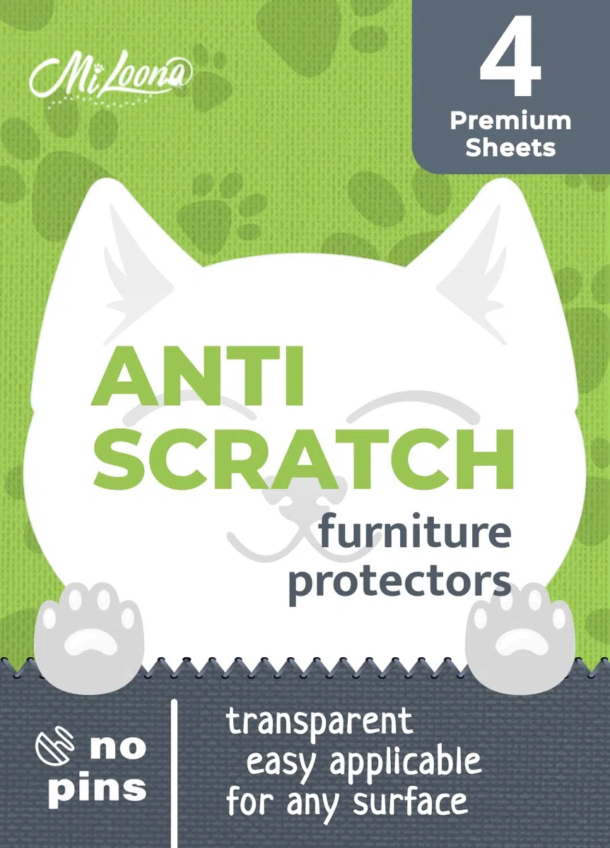 Protector de muebles antiarañazos, 4 hojas, fundas de sofá para gatos, disuasorio de arañazos de gatos para muebles, protector de arañazos de sofá contra gatos, protector de muebles