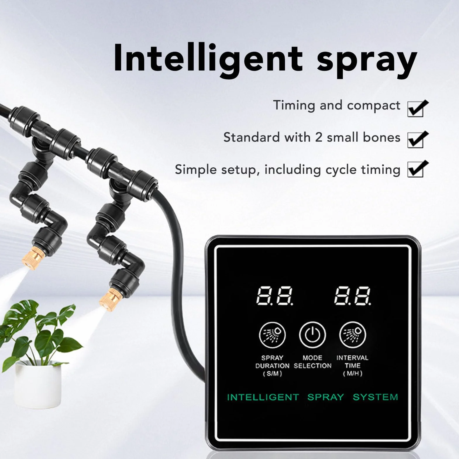 Ejoyous de Pulverización Inteligente Inteligente, de Nebulización de Nebulización de Reptiles, Humidificador Automático de 360 ​​Grados Boquillas de Niebla Ajustables