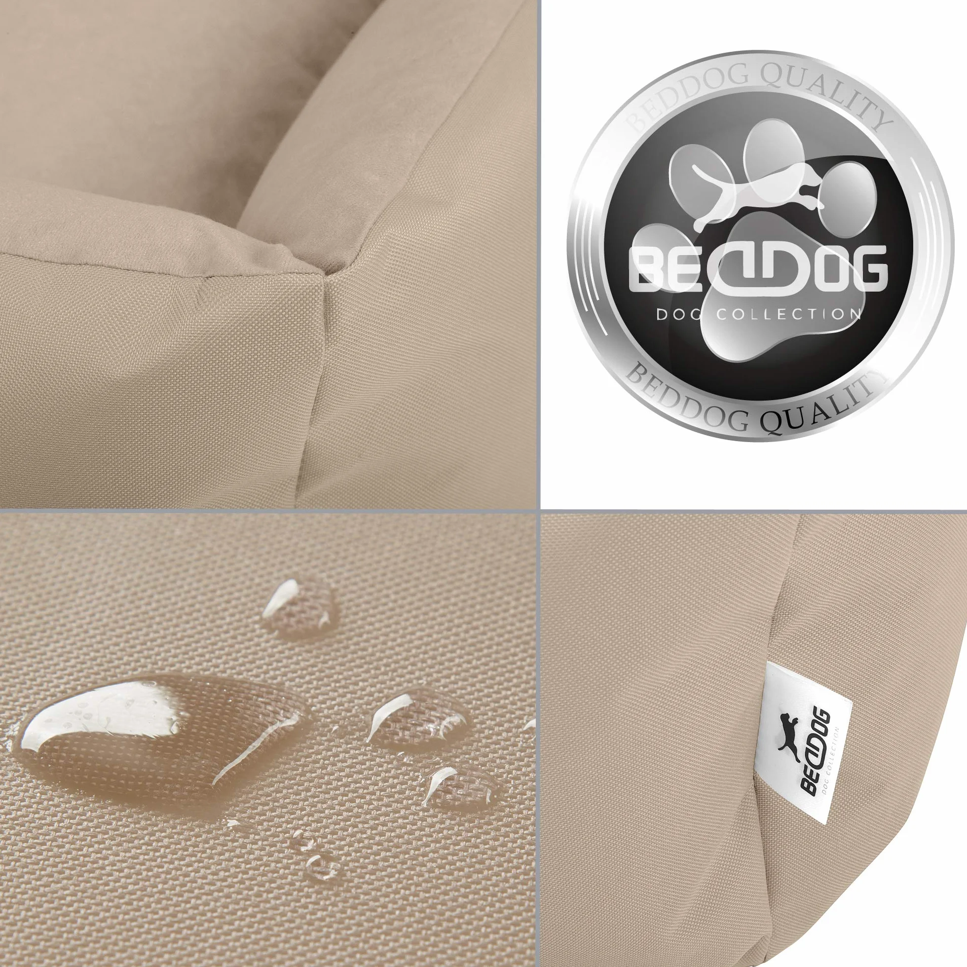 BedDog Zara Cama para Perros Cojín para Perros con Funda Desmontable Lavable, Cesta para Perros Perros Sofá para Perros Pequeños S