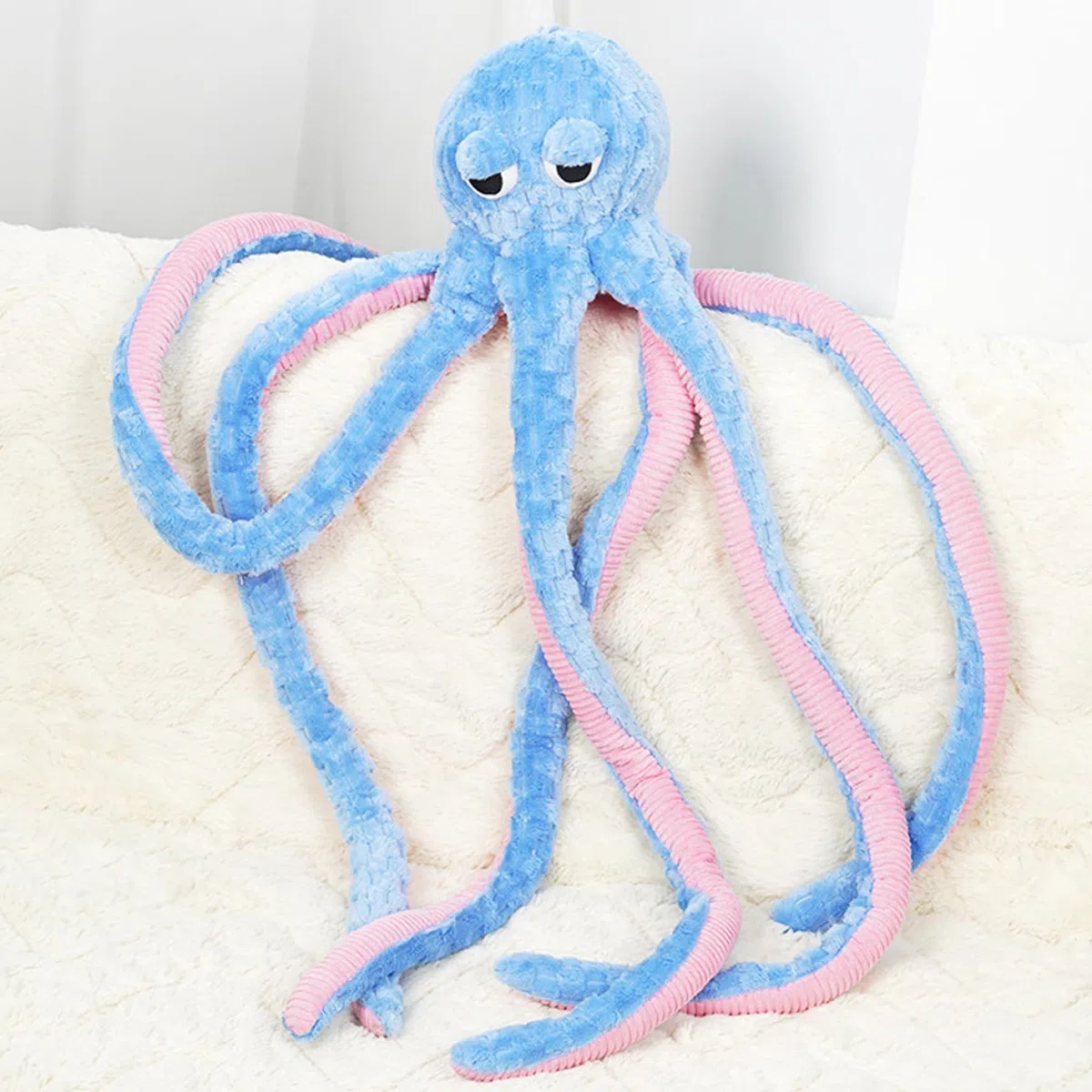 Juguete para perros de pulpo, juguetes interactivos para perros chirriantes de 40 pulgadas para masticadores agresivos, pulpo de peluche suave y agradable para la piel para aliviar el aburrimiento, r