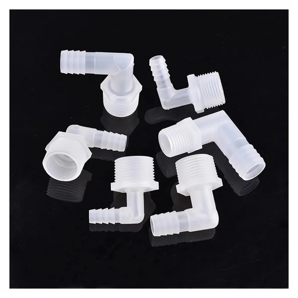5-100 piezas de codos de PP G1/8~1/4 a 2,8-11,1 mm conectores de calidad alimentaria, accesorios for bombas de aire de acuario, juntas de tuberías de agua de riego(5.6-G1I8,50PCS)
