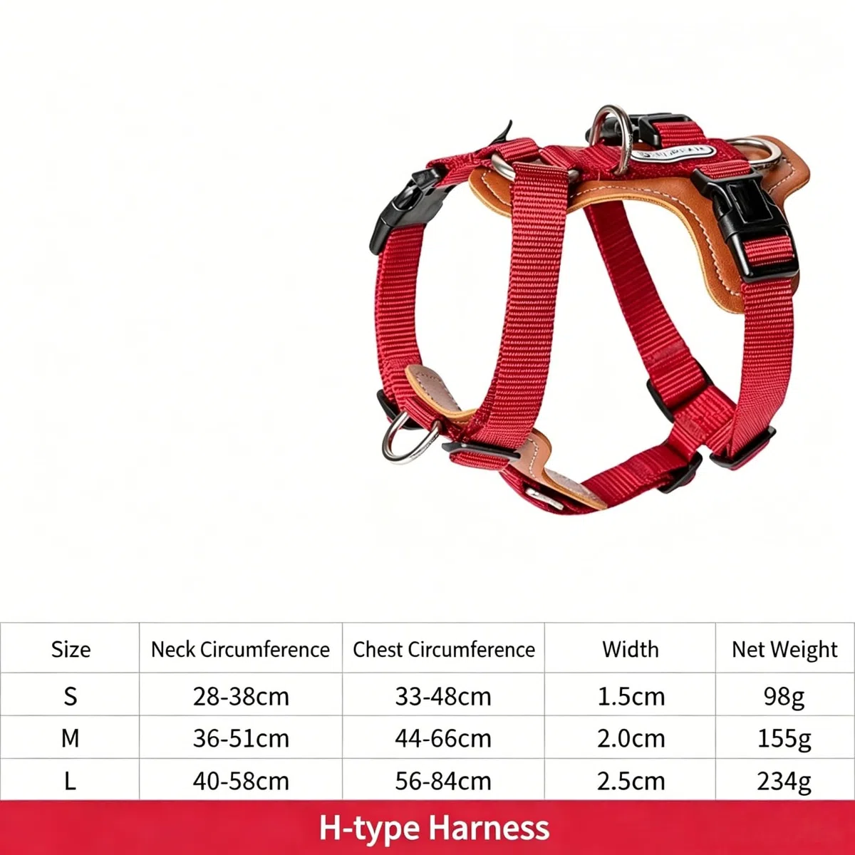Arnés para perros en forma de H ajustable – Arnés antitirones con 2 anillos para correa, acolchado de malla transpirable, resistente al uso para entrenamiento y paseo, cromado, M