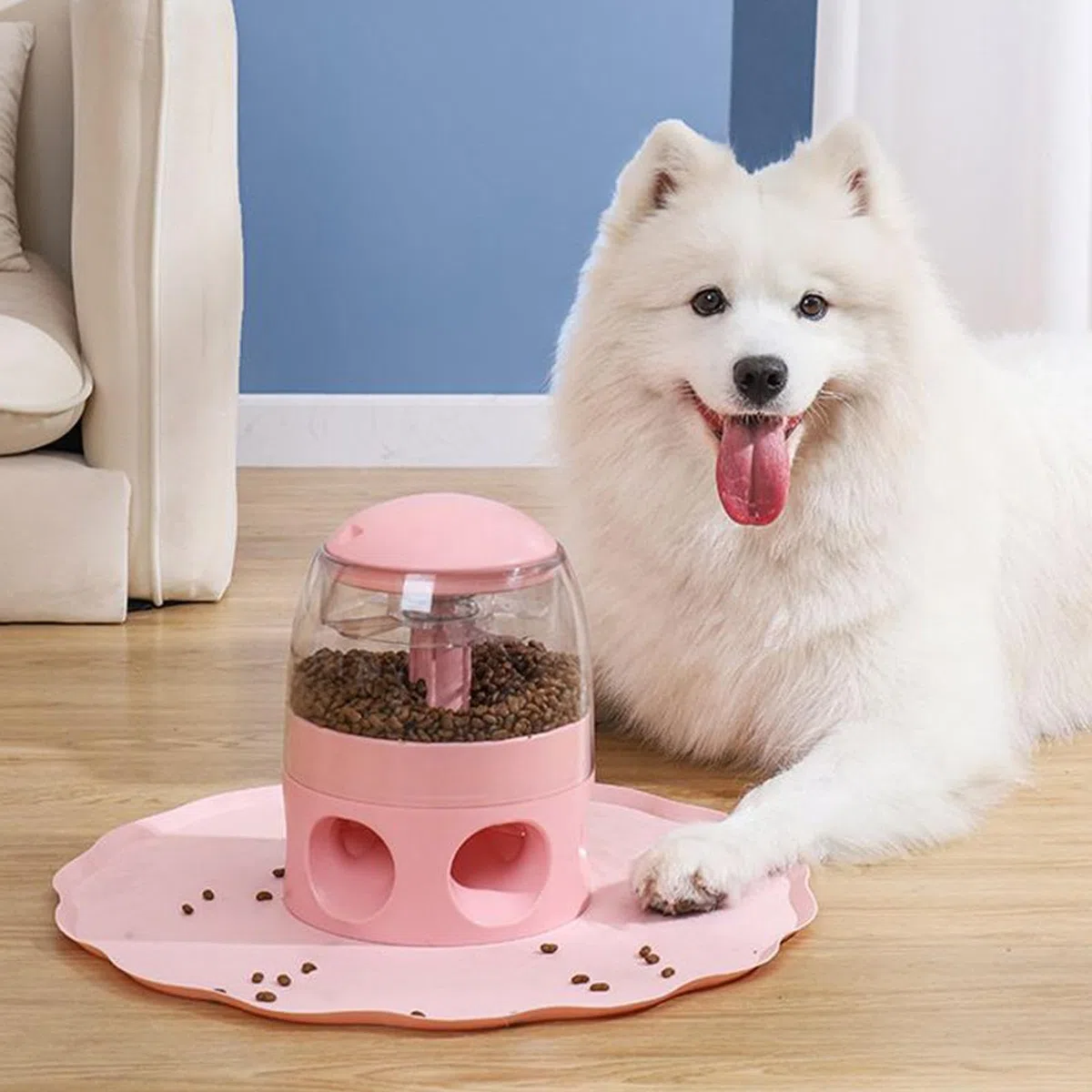 Juguetes interactivos de Comida para Perros | dispensador Interactivo de | de Gran Capacidad, alimentador Lento para Mascotas, dispensador de Alimentos Desmontable para Entrenar,