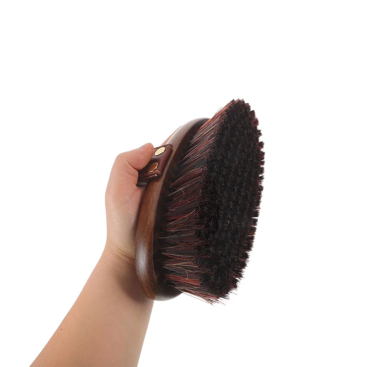 BESPORTBLE Cepillo Cuidado de Caballos con Mango de Madera Ergonómico, Cerdas Rígidas para Limpieza Profunda, Herramienta de Aseo Equino para Patas y Pelaje, Kit de Cepillos Ecuestres
