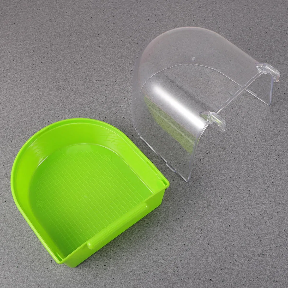 Bañera Verde para Baño de Pájaros Pequeños y Loros, Cuenco de Plástico Colgante para Jaulas, Ducha Eléctrica para Periquitos en Interiores